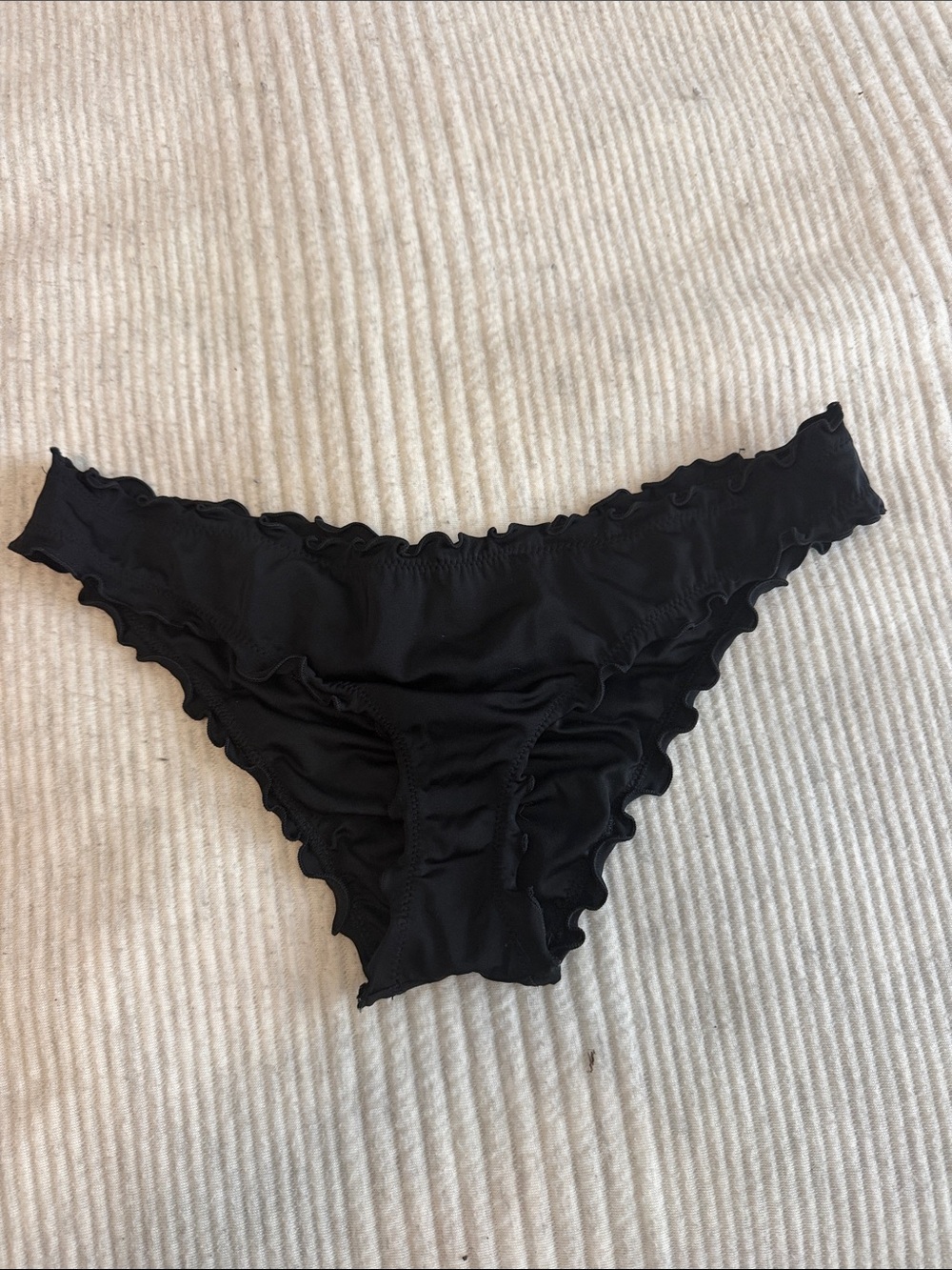 Target Black Ruffle Trim Bikini Bottoms